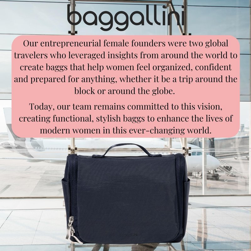 Baggallini Small Toiletry Kit - Lightweight 5x8 Inch Makeup Bag