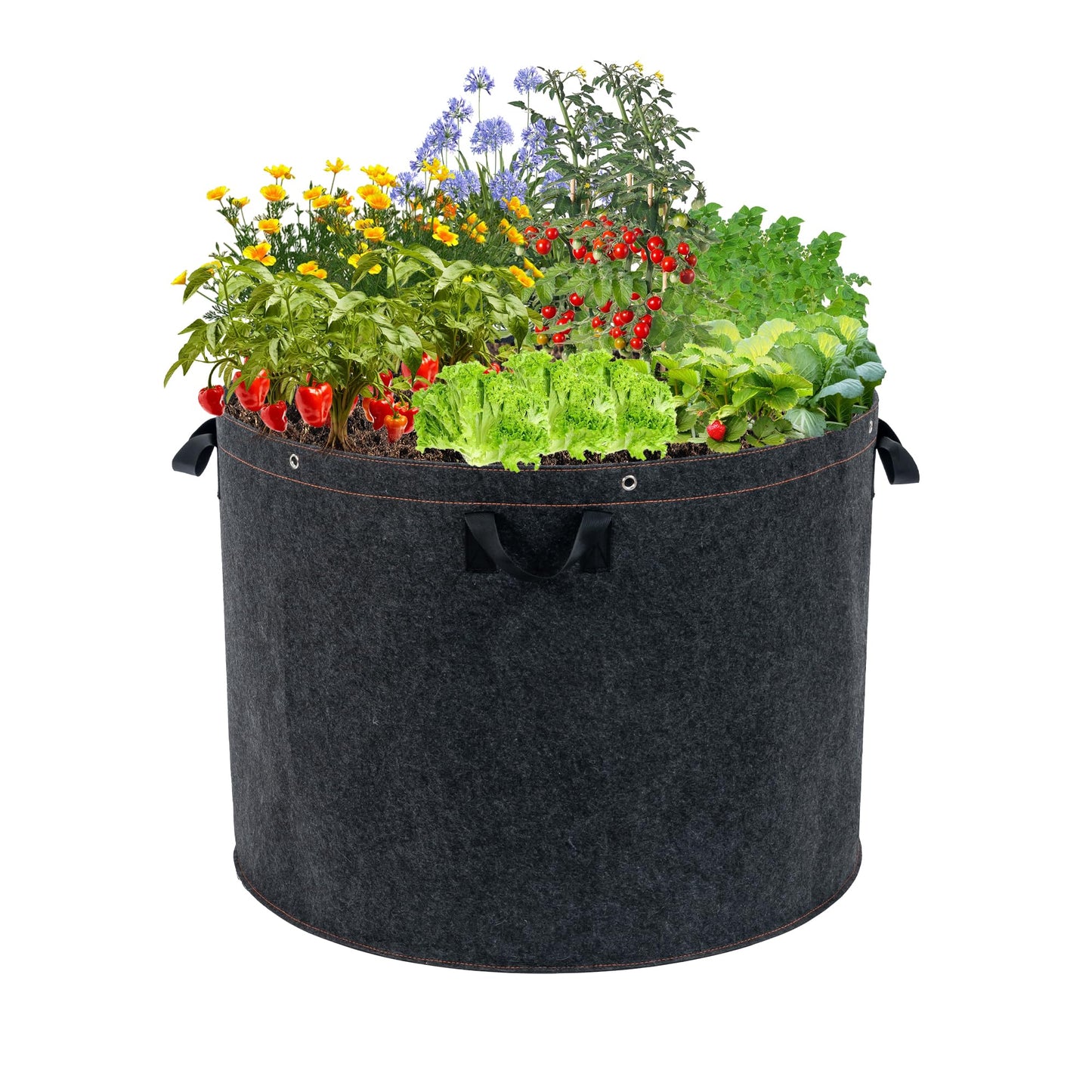FVOTNW 50 Gallon Grow Bags, 1 Pack Thickened Aeration Large Fabric Pots with Handles 29''×21'', Heavy Duty Planting Bags for Potato, Vegetables, Flowers & Trees