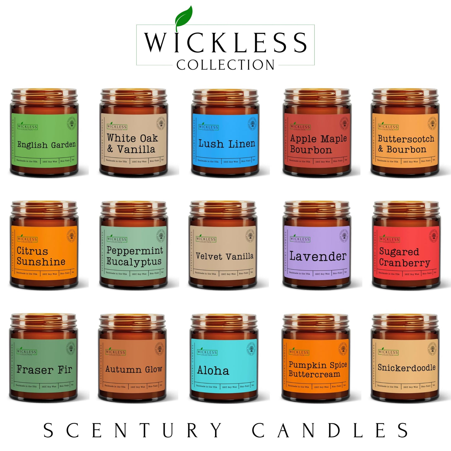 Wickless Citrus Scented Candles for Candle Warmer Lamp, Many Scents to Choose, 100% Non-Toxic Soy Wax, Candle Melts for Warming Plate, Handmade in The USA (Citrus Sunshine)