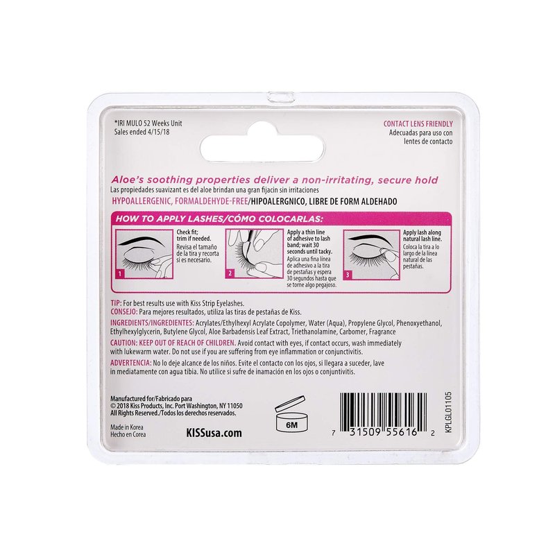 Kiss Strip Lash Adhesive Clear (6 Pack)
