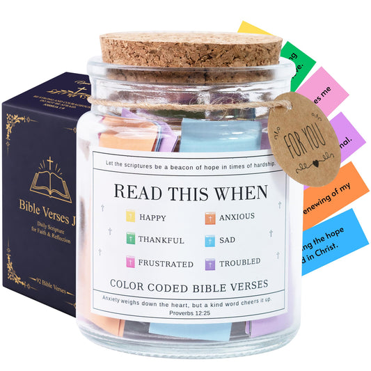 Read This When Bible Verses Jar – Birthday Gifts for Women, Christian Gifts for Women, Graduations Gift for Her, Fathers Day Gift