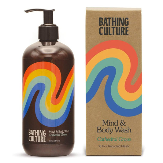 Bathing Culture Organic Body Wash for Women and Men, Natural Shower Gel, Biodegradable, Sustainable, Vegan Personal Care, 16 fl oz Plastic Bottle, Cathedral Grove Scent