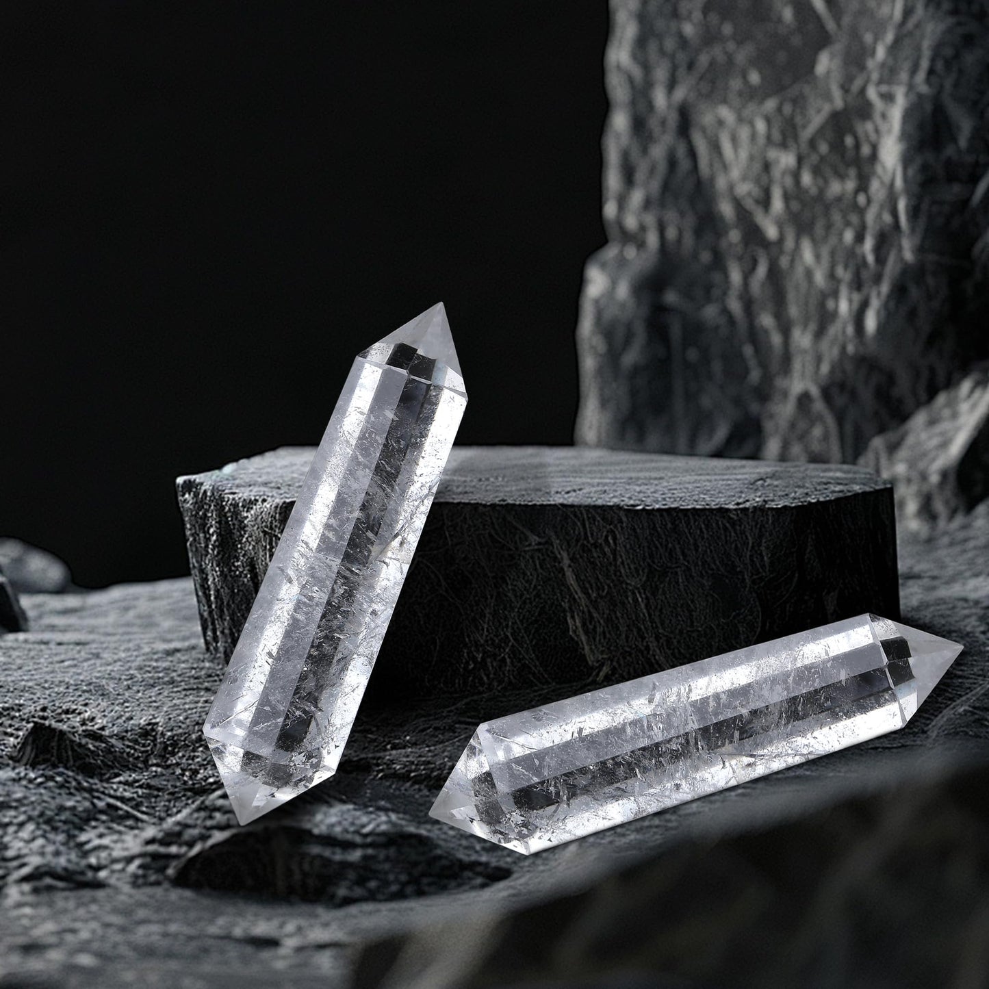 YATOJUZI 3.5" Clear Quartz Crystals Wand Natural Crystals and Healing Stones Large Clear Quartz Crystal Hexagonal Points Crystal Gifts for Women Meditation Divination Reiki Energy 1PCS