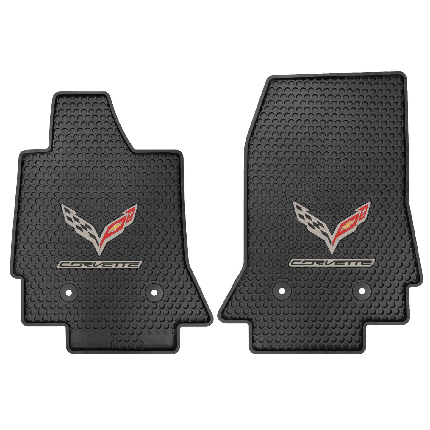 Lloyd Mats Custom-Fit All-Weather Rubber Floor Mats for Corvette C7 2014-2019 2pc Set