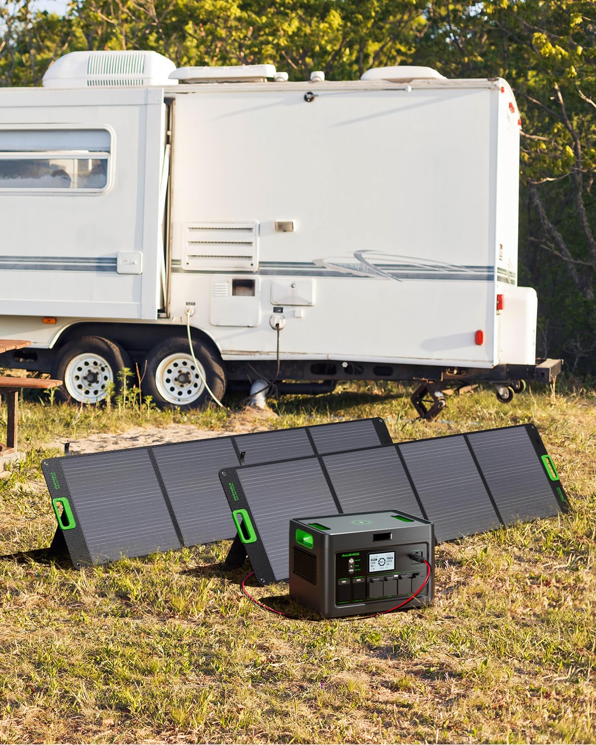 Portable Power Station 2400W Solar Generator, 1843.2Wh UPS Home Battery Backup, LiFePO4 Battery Supply with 12 Outlets(2400W AC Outlets,4800W Peak), USB-C PD100W, 2Hrs Quick Charge, RV Camping