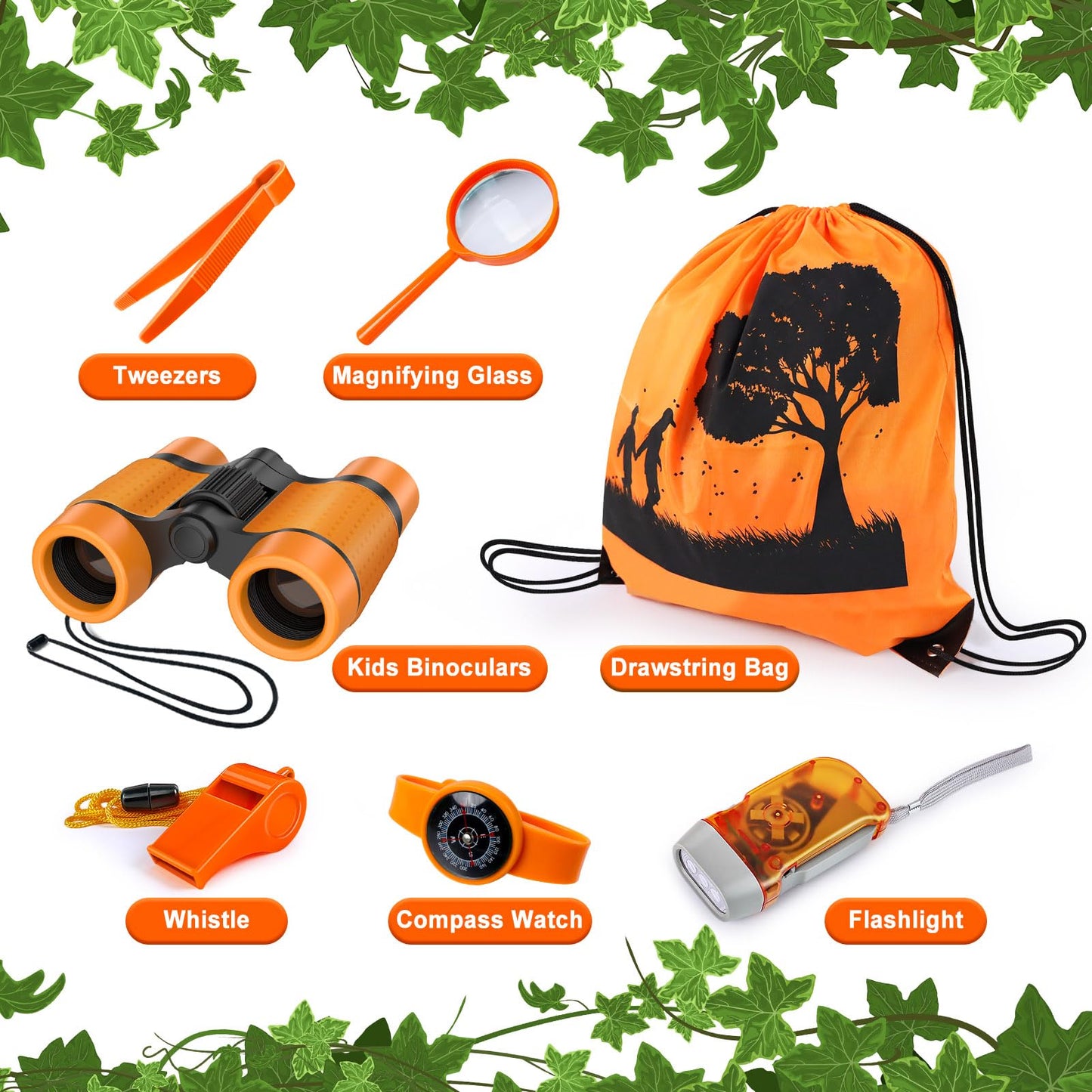 YOPINSAND Kids Explorer Kit & Bug Catcher Kit, Camping Gear for Kids, Outdoor Exploration Set with Backpack & Binoculars, Ideal Outdoor Adventure Toys for Boys Girls 3-12