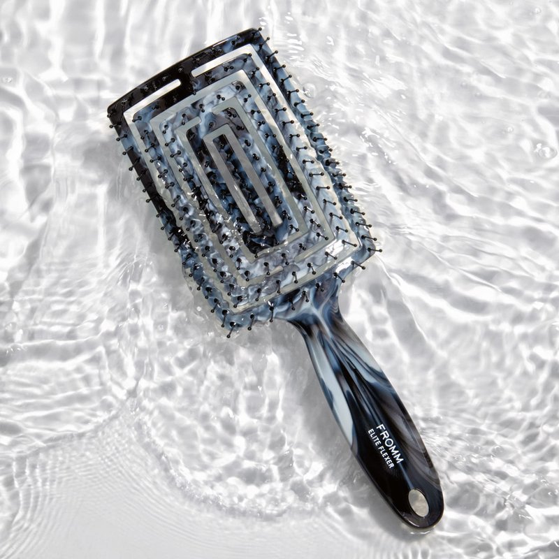 Fromm Professional Elite Flexer Ceramic x Ionic Wet & Dry Detangling Vent Brush | Gentle Hair Detangler & Massage Brush Smooths Frizz & Flyaways, Glides Through Medium to Thick Hair, Easy to Clean