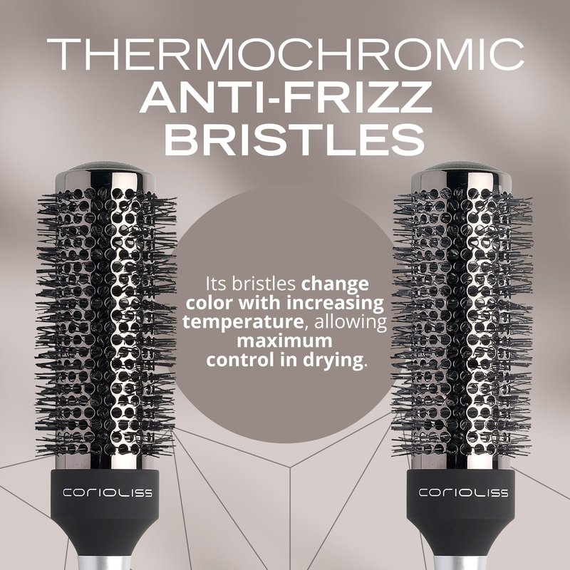 Corioliss | Hair Brushes for Women | Professional Titanium Round Barrel Ionic Hair Brush | Ideal for Styling Every Kind of Hair 43 MM