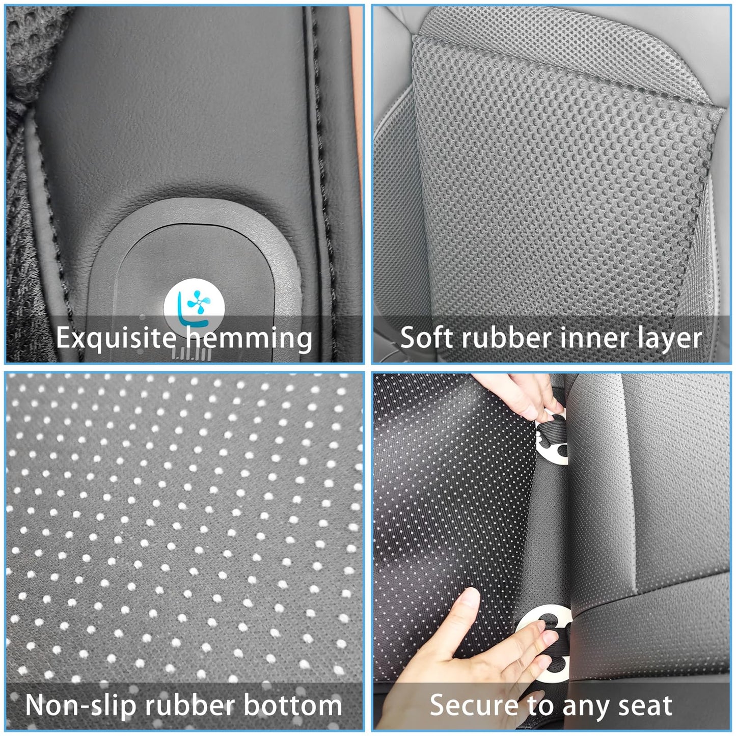 LANZMYAN Upgraded Cooling Car Seat Cover,12V-24v Ventilated Car Seat Cushion with 20 Fans Cooling System,Summer Winter Universal Full Back Seat Cover for Automobile SUV Truck (2 in 1 Function)