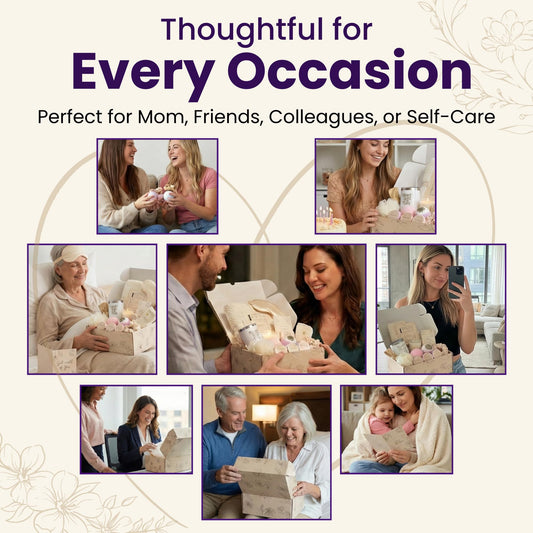 16 Pcs Self Care Gifts for Women - Relaxing Spa Gift Basket for Women, Unique Birthday & Get Well Soon Care Package for Her, Thinking of You Gift Set for Mom, Wife, Sister, Friend