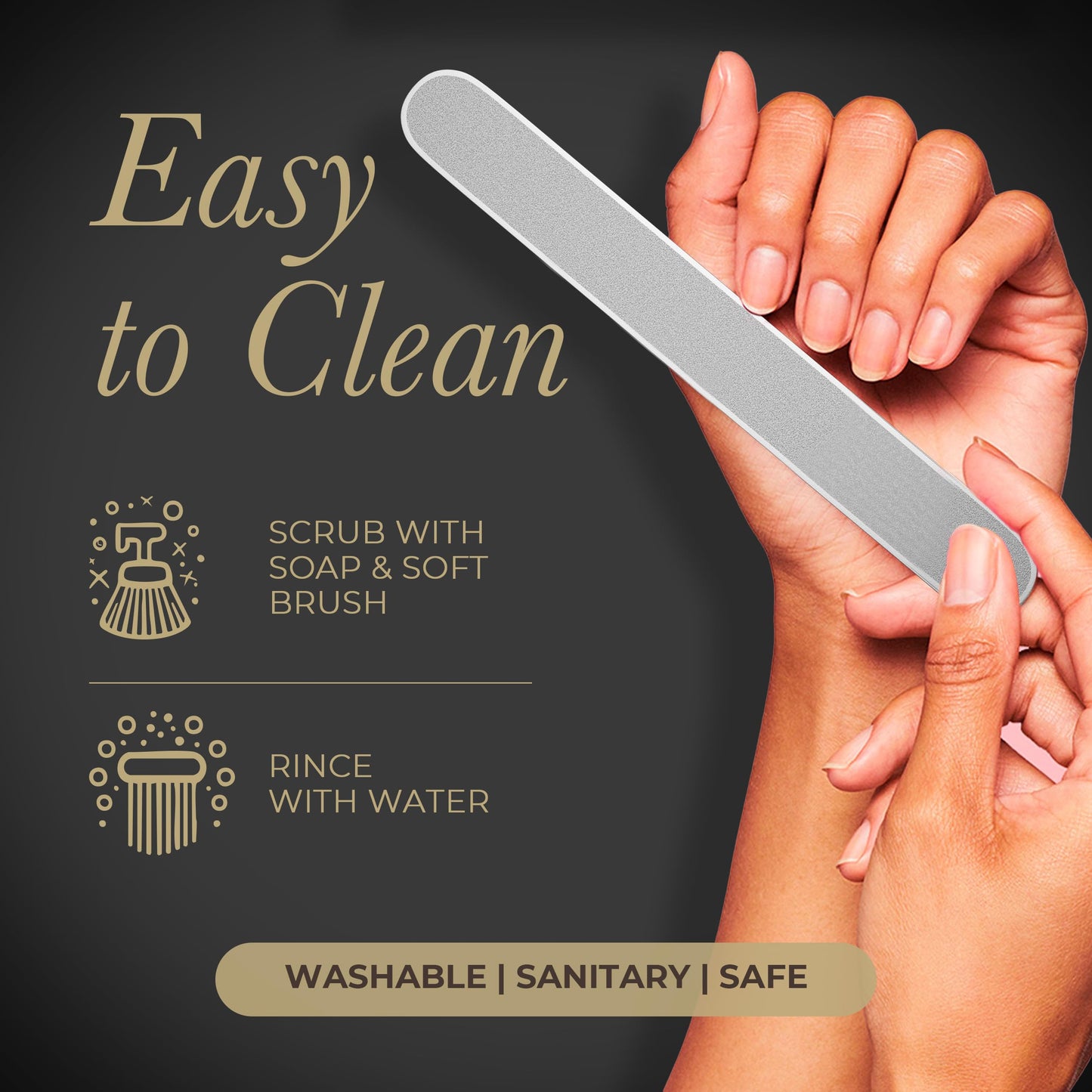 Diamancel Luxury Diamond Nail File – #2 Medium Grit - For Most Average Thickness Fingernails (Regular Size)