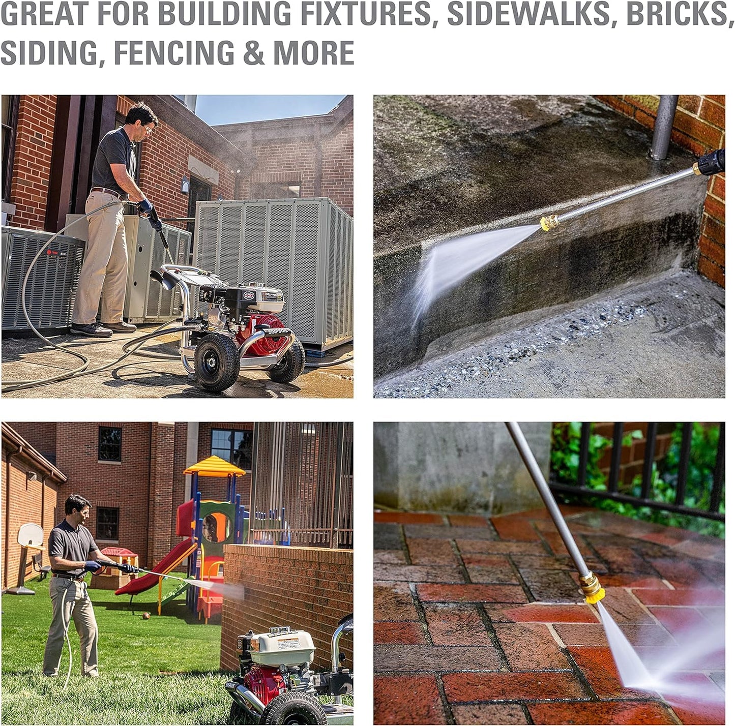 Simpson Cleaning 3600 PSI Gas Pressure Washer, 2.5 GPM Power Washer for Commercial Use, Honda GX200 Engine, 35-Foot MorFlex Hose, Aluminum Series, 49-State (ALH3425)
