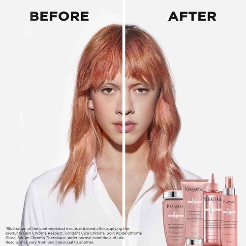 KÉRASTASE Chroma Absolute Chroma Hair Gloss, High Shine Treatment for Damaged Color-Treated Hair, Strengthens and Adds Shine, Lightweight formula with Lactic Acid, Soin Acide, 7.1 Fl Oz