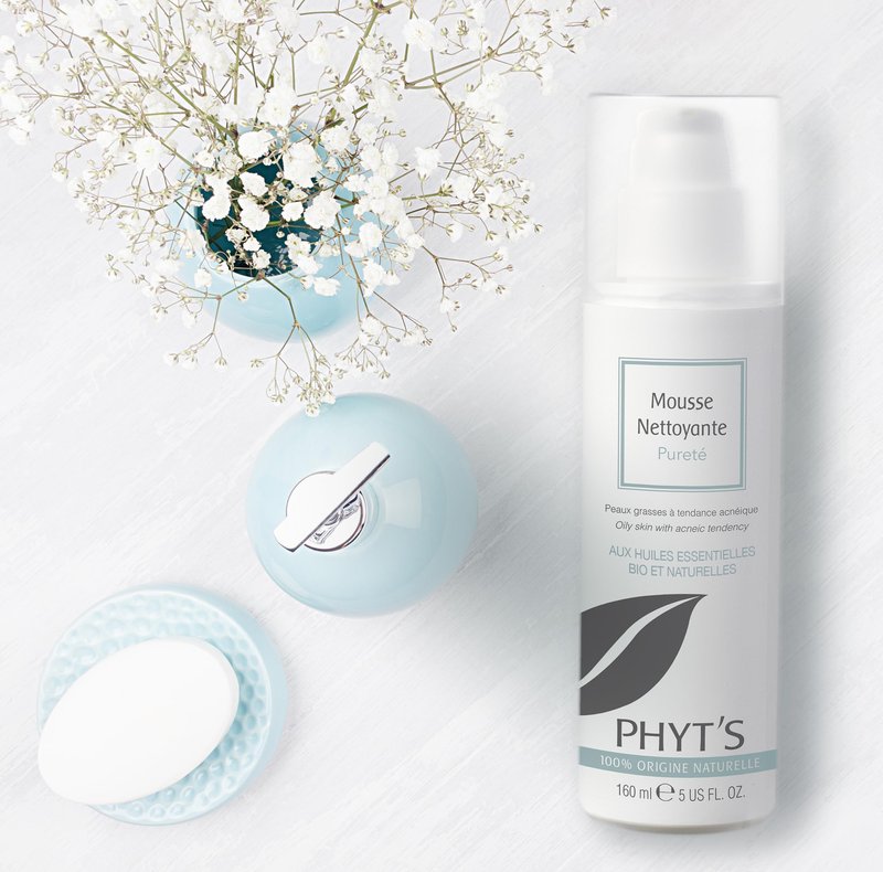 Phyt's Purity Cleansing Foam - Face Wash with Essential Oils - Soap-Free Face Cleanser with Astringent and Purifying Plant Extracts - 5.4 oz