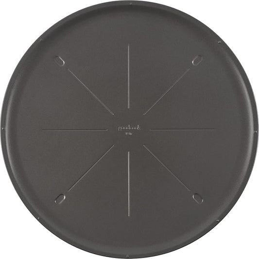 GoodCook Everyday Nonstick Steel Pizza Pan, Built-In Cutting Guide, 16-Inch, Gray
