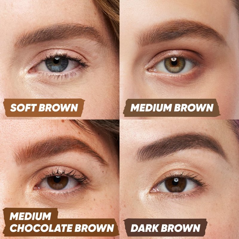 Kosas Brow Pop Eyebrow Pencil – Brow Pencil with Spoolie, Medium Brown