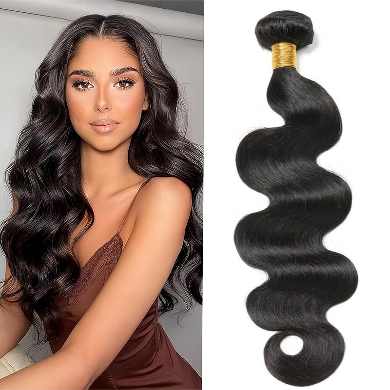 Nervoss 12A Human Hair Bundles Body Wave 20 Inch One Bundle 100% Unprocessed Brazilian Virgin Hair Natural Black Color