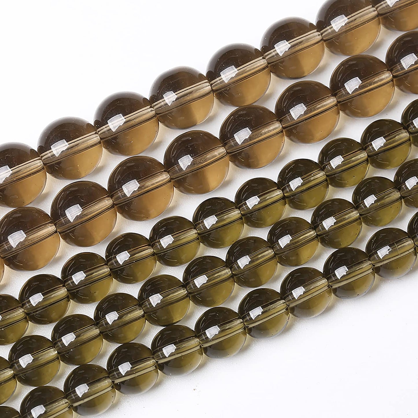92PCS 4mm Smoky Crystal Quartz Glass Beads Natural Stone Round Loose Beads for Jewelry Making DIY Bracelet Necklace 15 Inch,Energy Stone Healing Power (4mm, Smoky Quartz Glass)