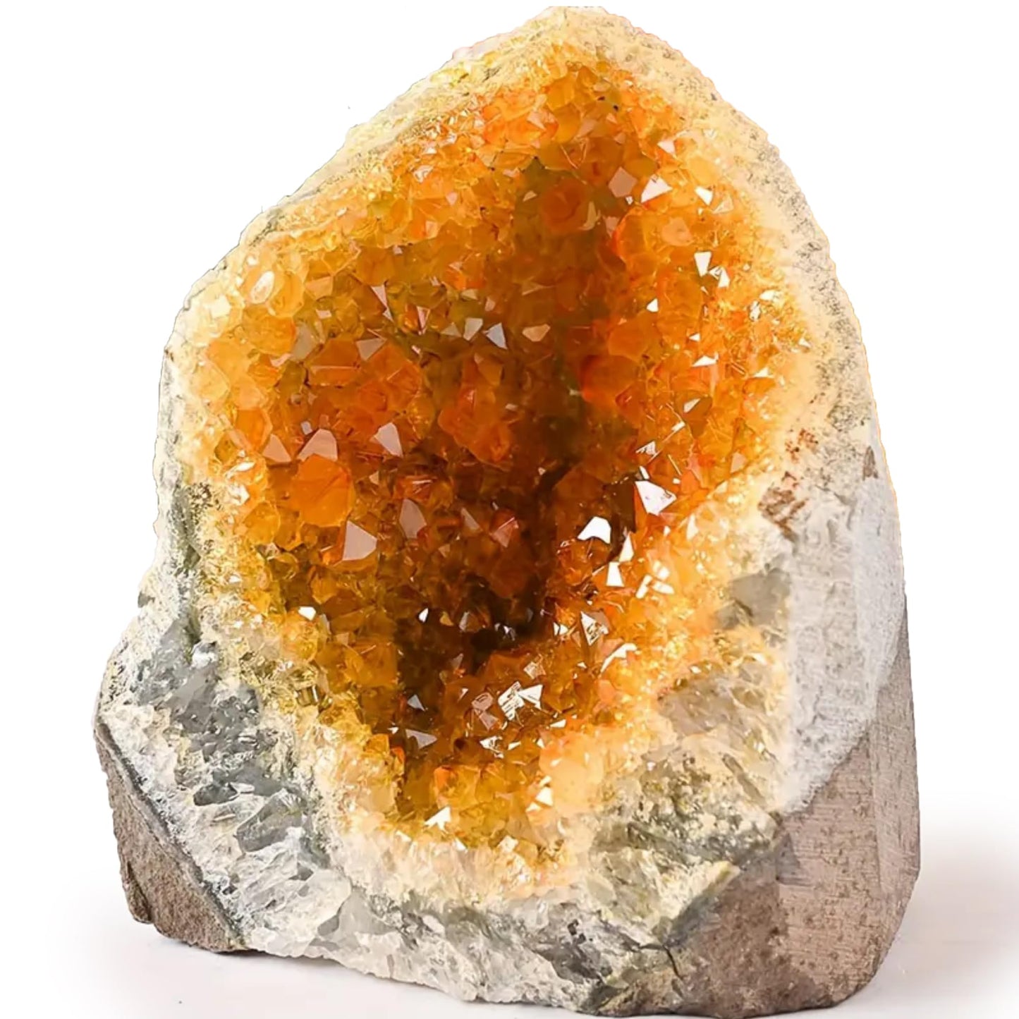 CrystalHola 200-700g Selected Raw Geode Quartz Cluster Home Feng Shui Ornaments Energy Stone Healing Tools Meditation Feng Shui Decoration,Stone Display Piece, Mineral Specimen (Yellow, 300-400g)