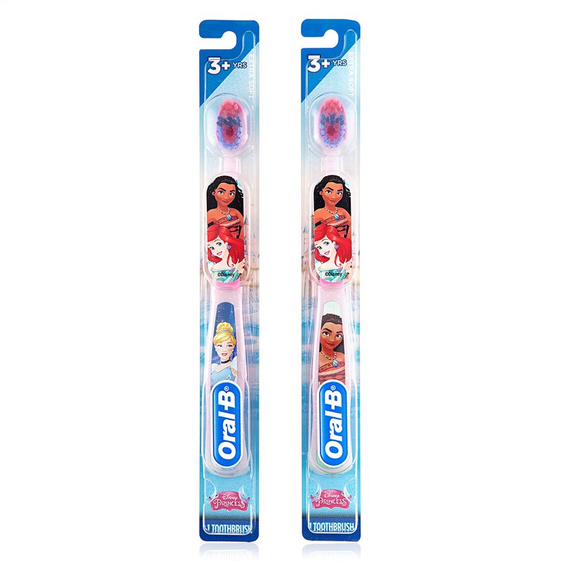 Oral-B New Princess Toothbrush for Little Girls, Children 3+, Extra Soft, Characters Vary - Pack of 6 (Characters Vary)