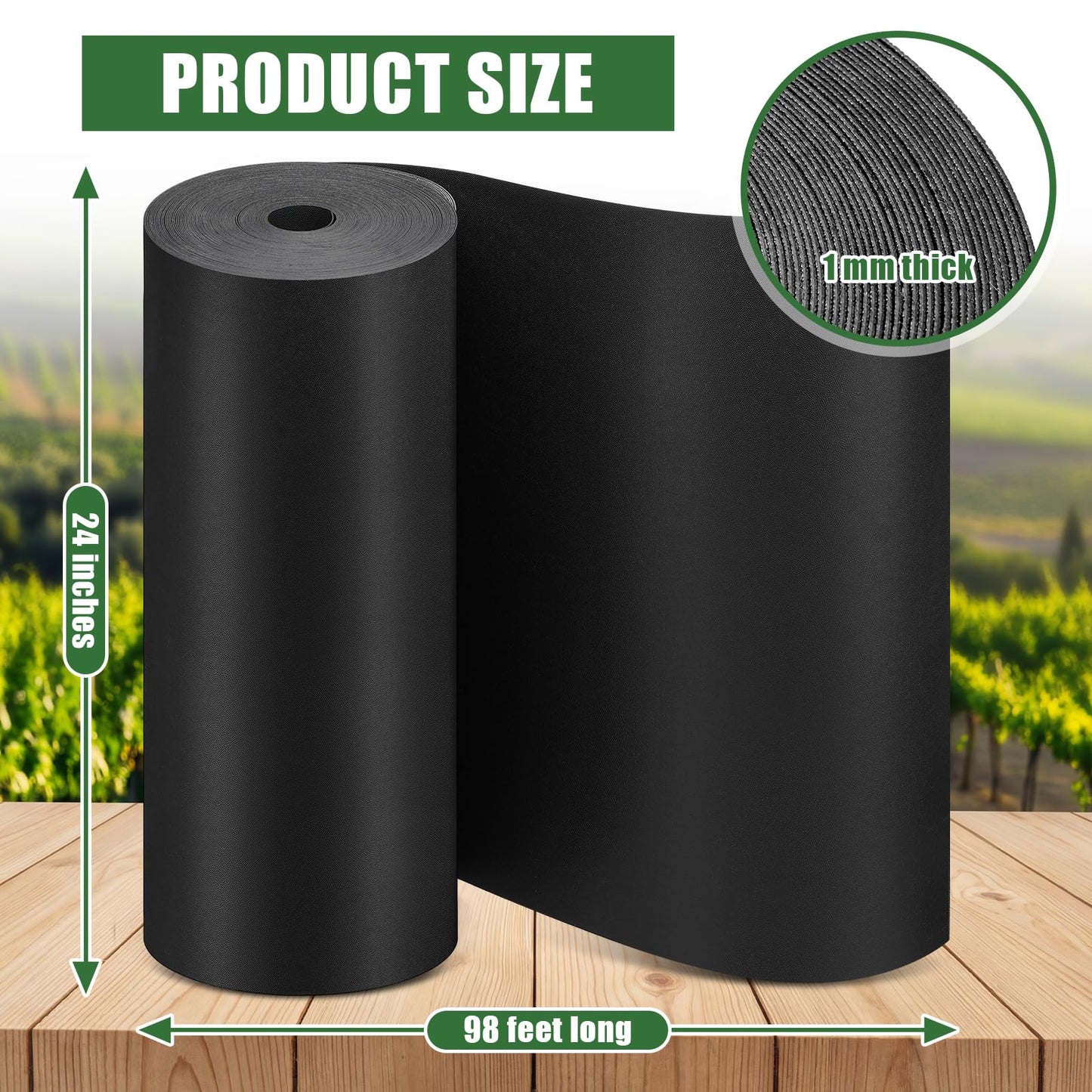 Briwooody 24 Inch X 98 ft Tree Root Barrier Plant Grass Weed Barrier Garden Edging for Landscape Edging Blocks