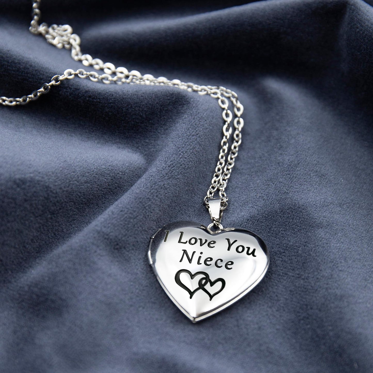 PHOCKSIN I Love You Niece Locket Necklace For Niece From Aunt Locket Necklace That Hold Pictures As Birthday Gift
