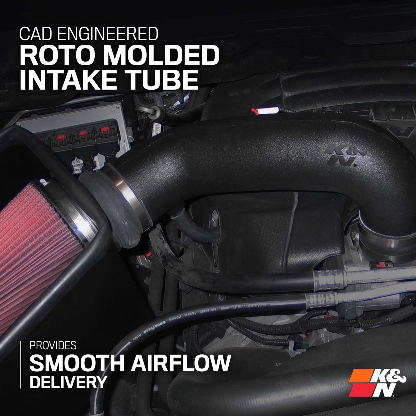 K&N Cold Air Intake System: High-Flow Air Filter, Increase Performance & Towing: Compatible with 2009-2023 RAM/DODGE 1500 Classic, 1500, 2500, 3500, 63-1561