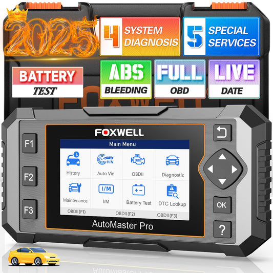 2026 FOXWELL NT614 Elite OBD2 Scanner with 5 Resets ABS Bleeding, SAS Calibration, Oil, EPB, Throttle, Upgrade of NT604 Code Reader Scan Tools, ABS SRS Engine Transmission Battery Test Car Scanner
