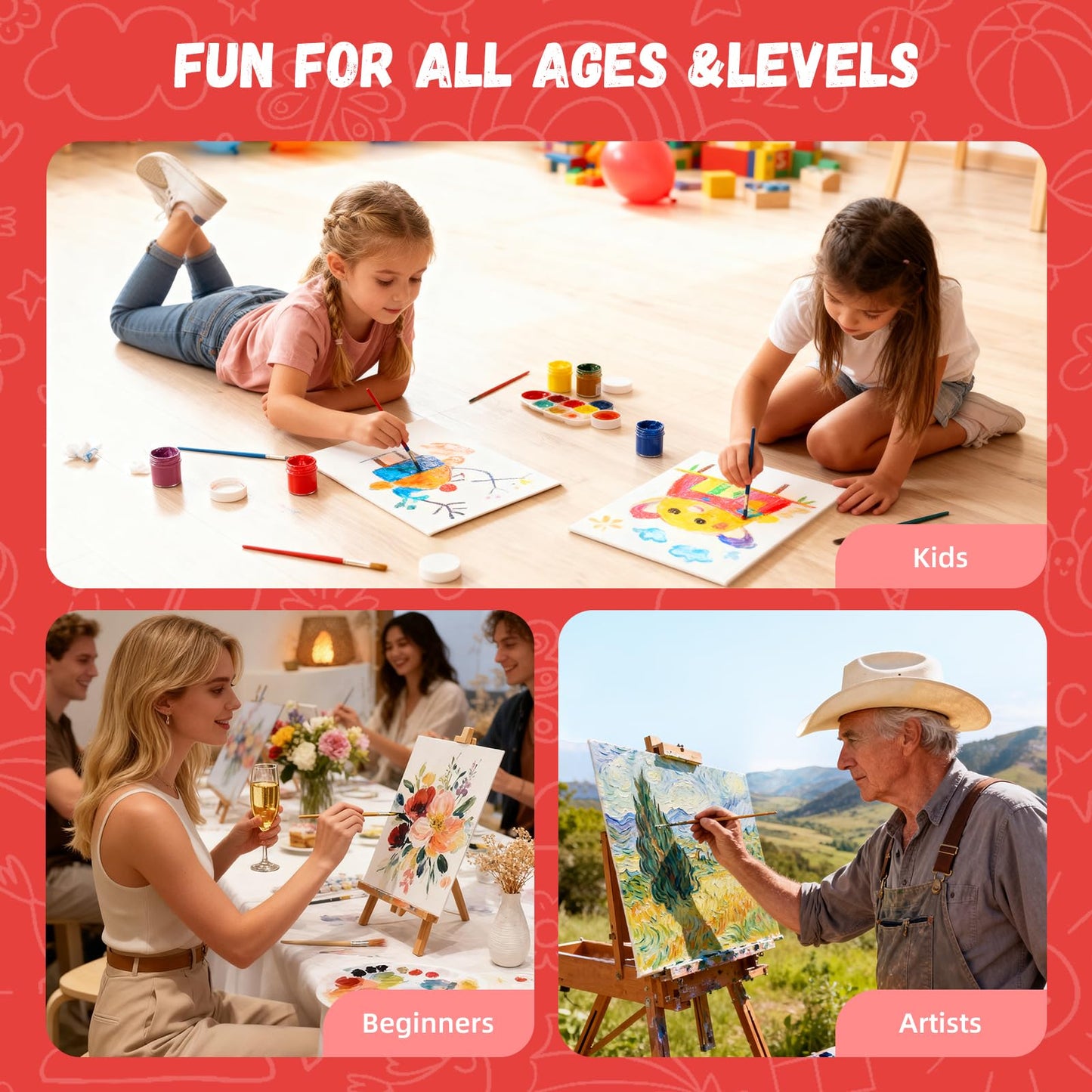 Simetufy 72 Pack Small Canvas Boards for Painting 5 x 7 inch, Flat Canvas Panels for Kids- Gesso Primed Acid-Free 100% Cotton for Acrylics Oil Watercolor Tempera Paints