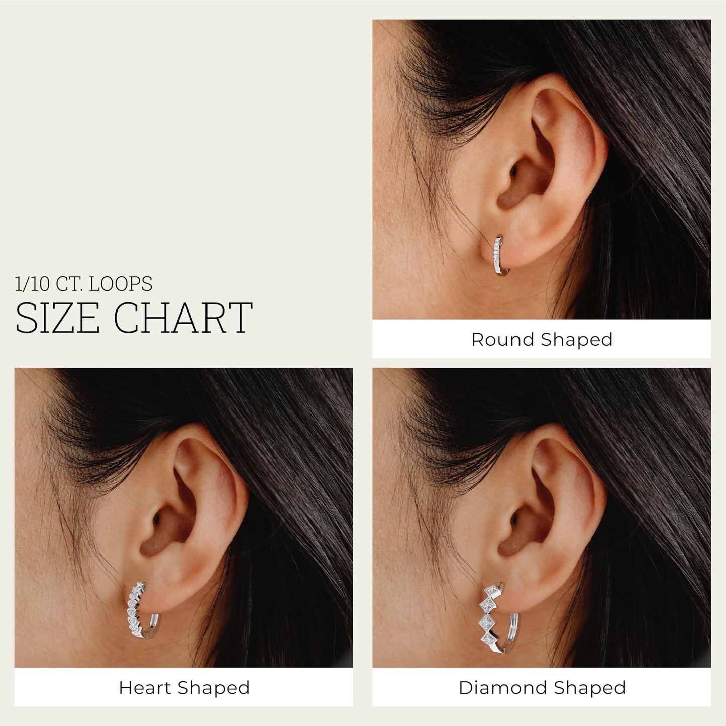 Gilded 1/10 Carat Total Weight Lab-Grown Diamond Hoop Earrings for Women in Sterling Silver | Heart Shaped Hoops | Hypoallergenic Fine Jewelry | Hinged Closure | SI1 Clarity, F Color