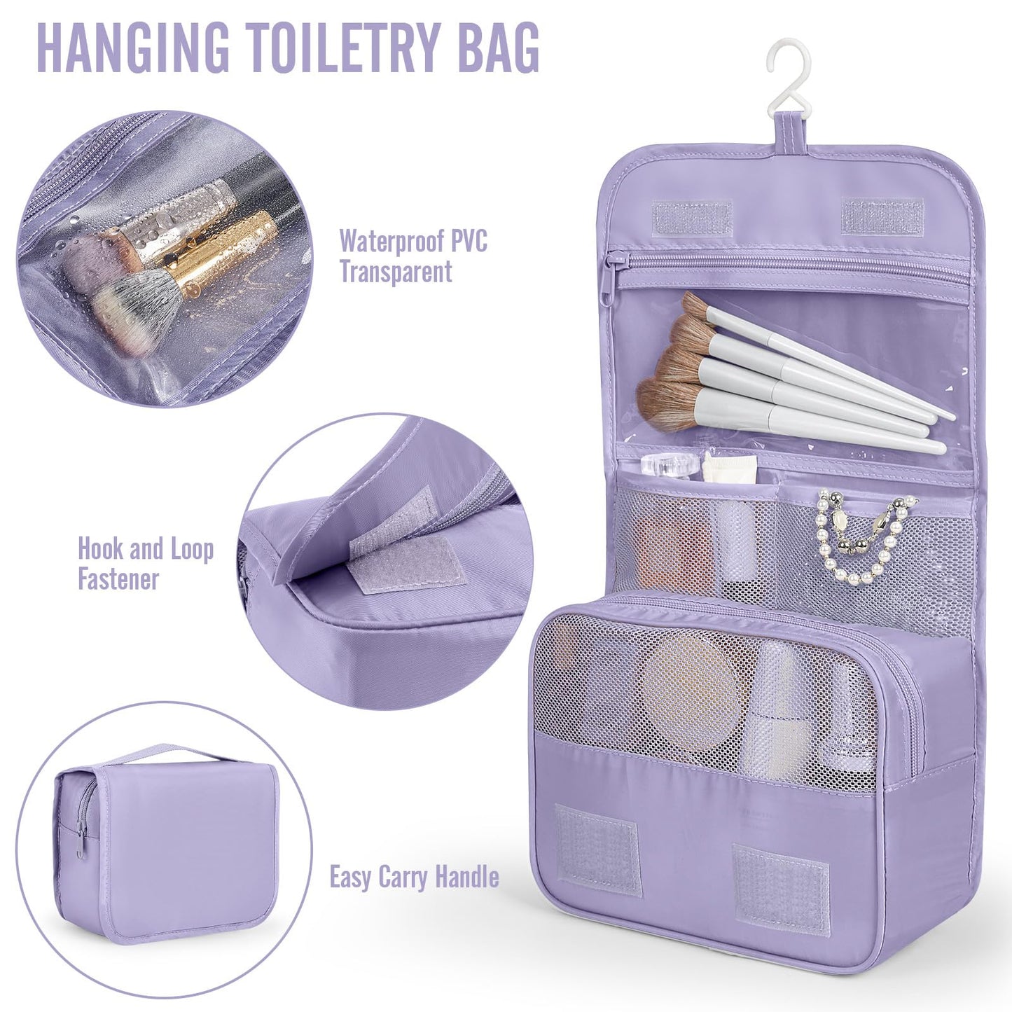 Veken 8 Set Packing Cubes for Travel Essentials, Suitcase Organizer Bags in 4 Sizes, Carry-On Luggage Accessories with Large Laundry & Hanging Toiletry Bag, Must-Have for Airplane, Road Trip & Camping