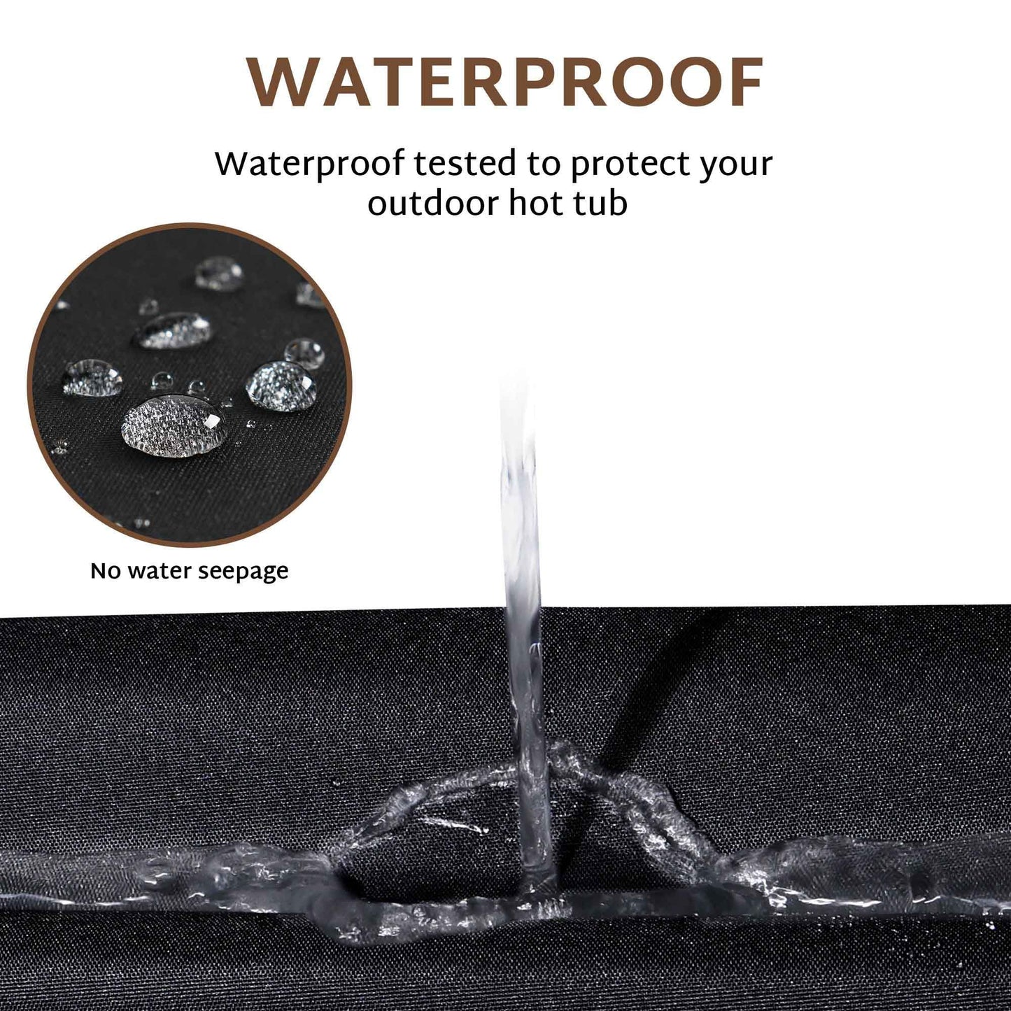 iBirdie Outdoor Waterproof Rectangular Hot Tub Cover 85 x 77 inch fit 84 x 76 or 83 x 75 or 82 x 74 SPA 600D Heavy Duty Rectangle Weatherproof Protectors Protective Cover Cap
