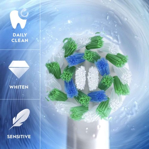 Oral-B Pro 1000 CrossAction Electric Toothbrush, Black with 4 Replacement Brush Heads