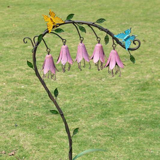 AIHAOKAN 39.5" H Metal Flower Garden Stakes Outdoor Decor,Retro Decorative Garden Stakes,Metal Yard Art for Garden,Patio & Yard Decor.