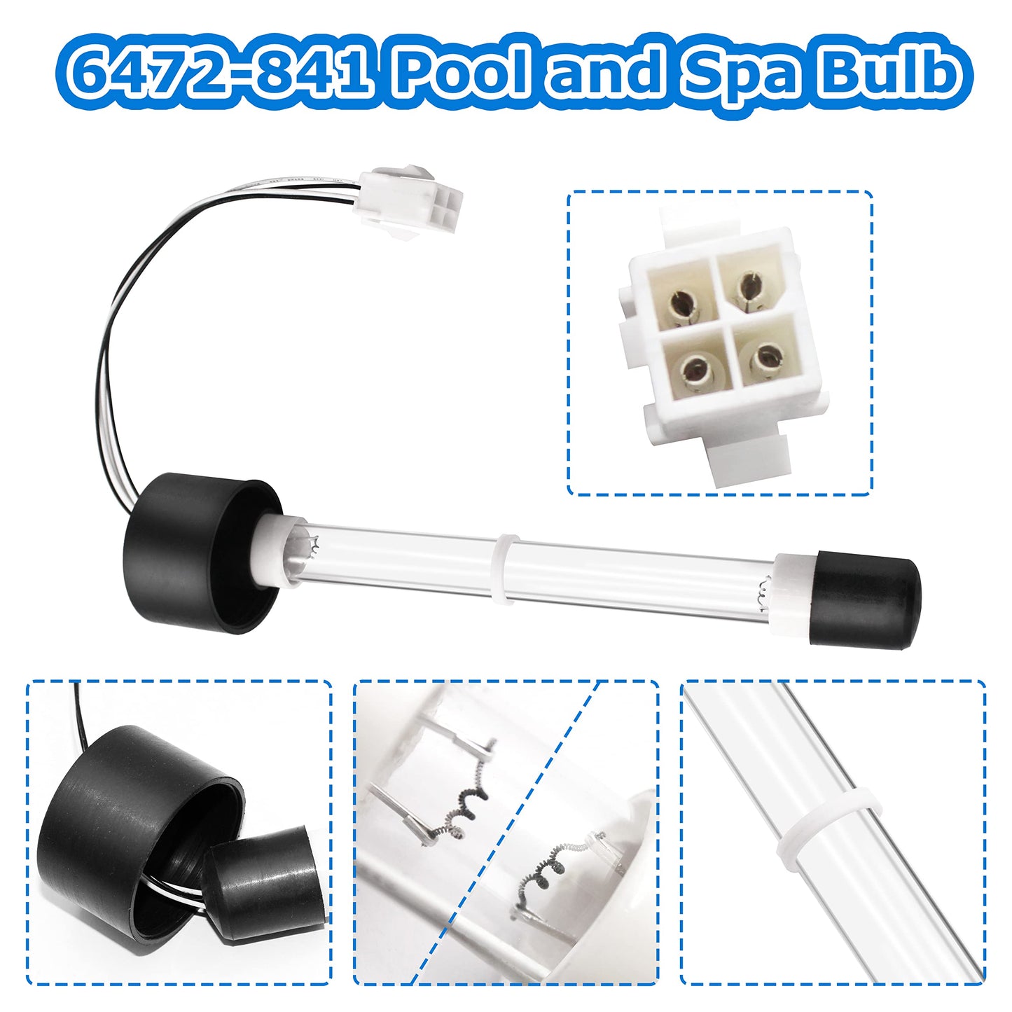 6472-841 Pool and Spa Bulb Replacement for Sundance，Compatible with Clear Ray XL Bulb