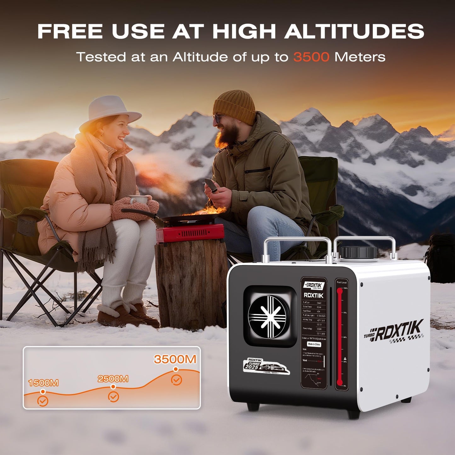 RDXTIK 9L Diesel Heater, 8KW 12V/24V/110V/240V All in One Diesel Heater with LCD Switch, Remote Control, Muffler for Truck, RV, Home, Car, Campers, Boat, White