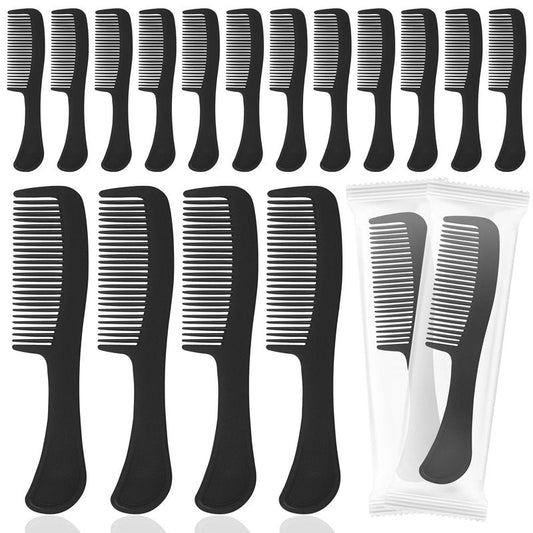 250 Pcs Combs In Bulk Individually Wrapped Pocket Travel Hair Combs for Women, Men and Kids, Bulk Comb for Homeless Hotel Shelter Home Charity, black