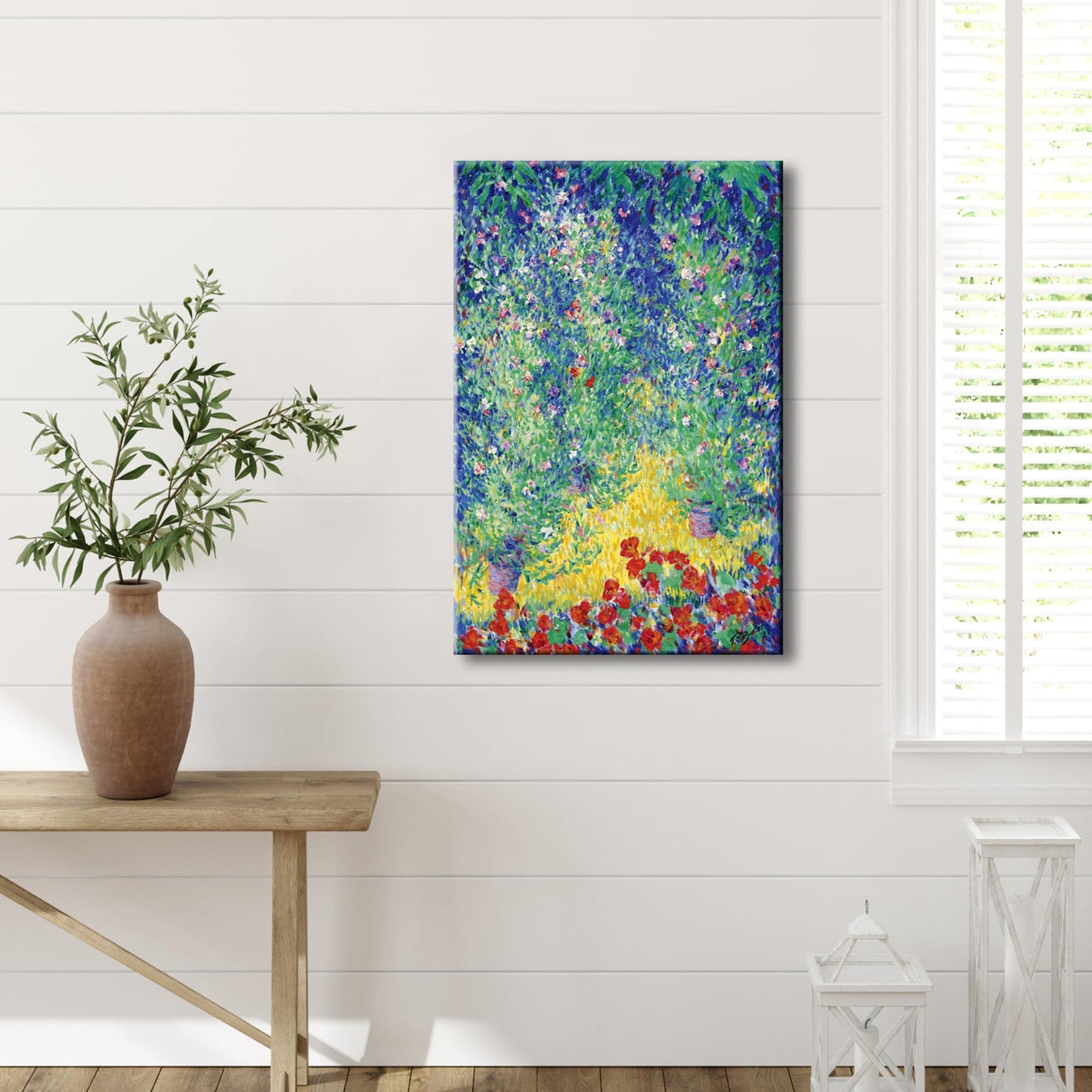 Wieco Art Canvas Prints Flowers in a Garden,1928 by Theodore Earl Butler Abstract Canvas Wall Art for Wall Decor and Home Office Decorations