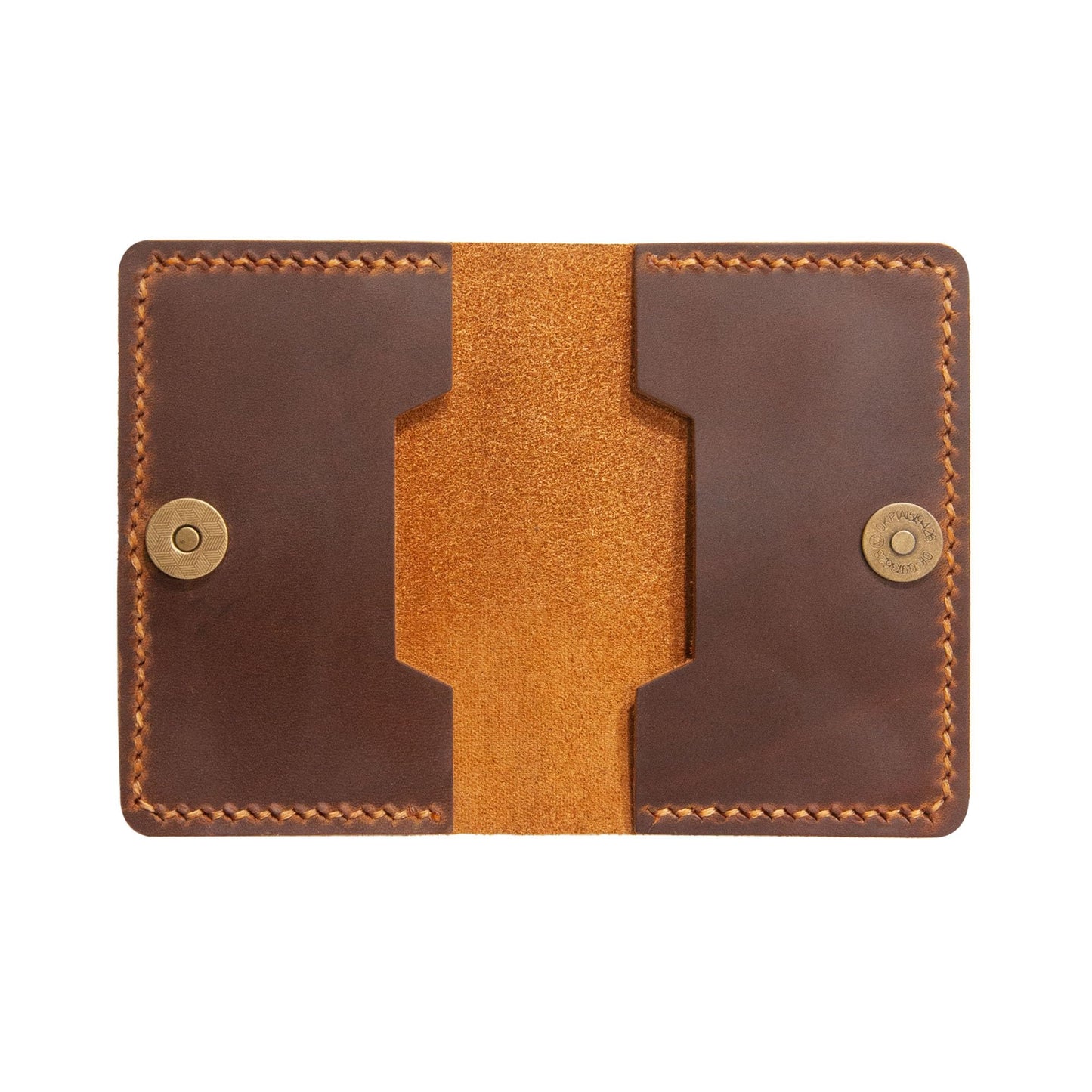 Leather Card Holder, Origami Wallet, Coin Purse Case, Credit Card Wallet, Credit Card Holder, Magnet button wallet Christmas gifts (Brown)