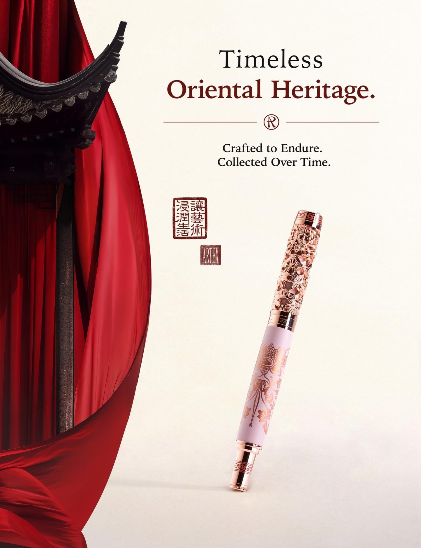 Executive Rollerball Pen Sets With Stand-Museum Collections-Crafting Timeless Beauty-Luxury Pen Gift & Office Desk Decor, German SCHMIDT refill, Solid Metal & Marble Texture (Purple & Rosegold Pen)