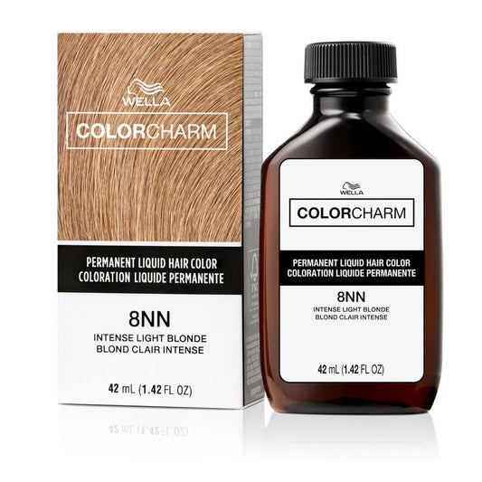 COLORCHARM Permanent Liquid Hair Color | 8NN Intense Light Blonde | Up to 100% Gray Coverage | 1.42 Fl Oz