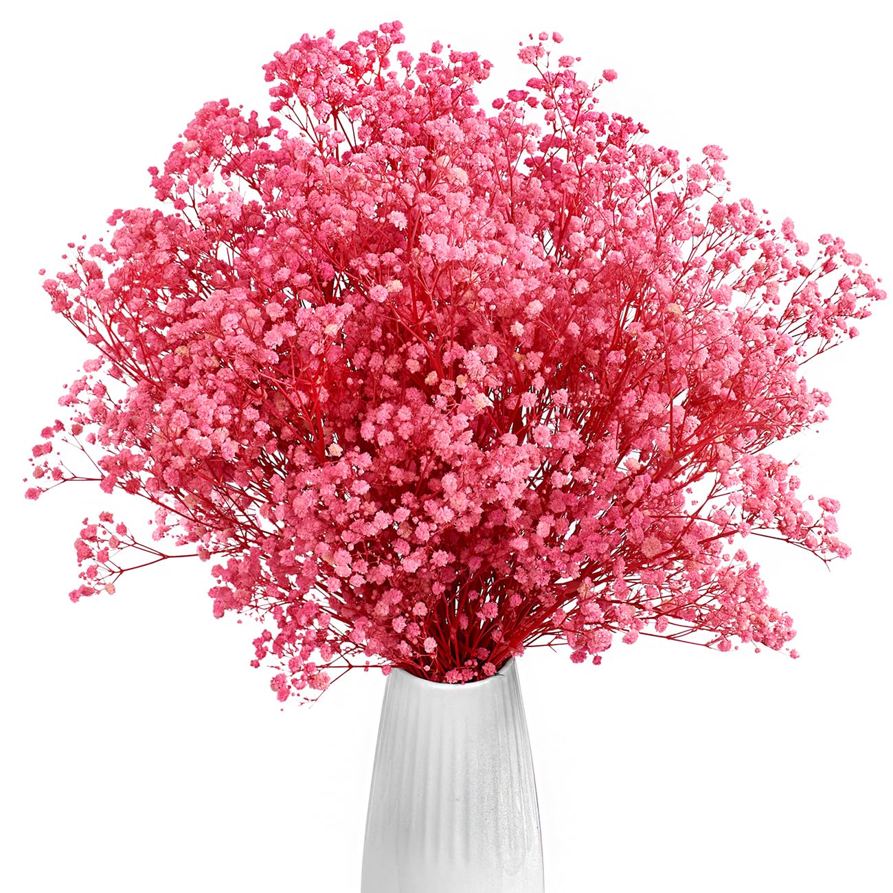 Gipizi Dried Baby's Breath Flowers Pink, 17inch Dried Natural Flowers Babys Breath Bulk with 3000 Buds, Real Dry Gypsophila for Wedding, Party, Wreath Floral DIY, Home Decor