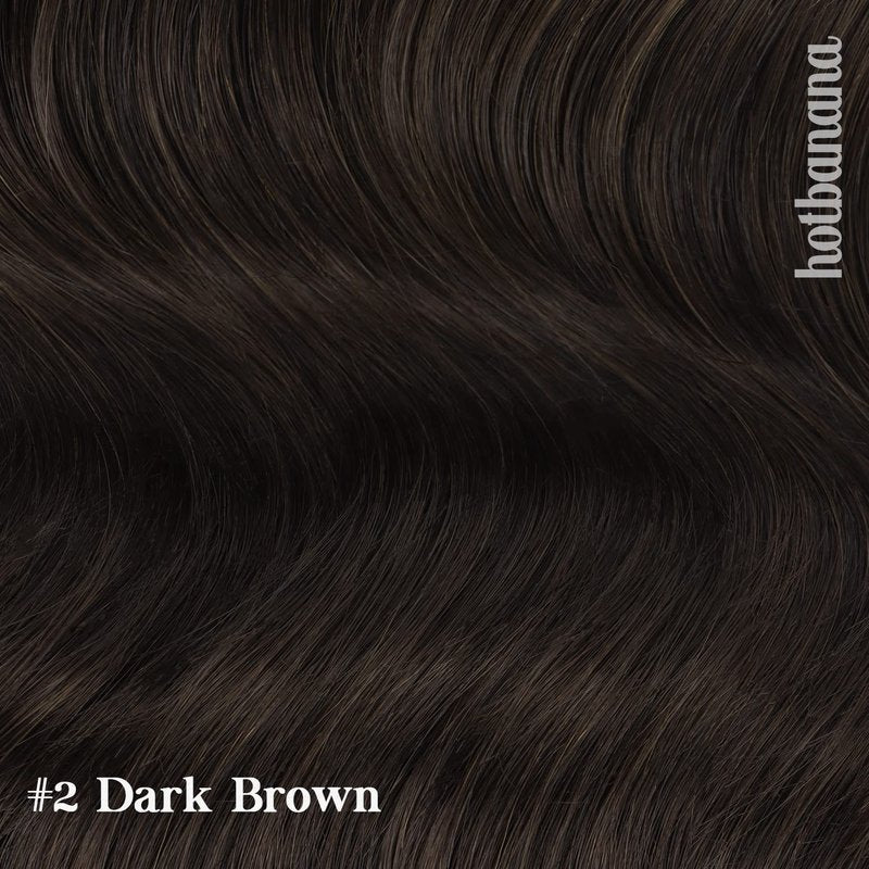 HOTBANANA Human Hair Clip in Hair Extensions, Dark Brown 120g Clip in Hair Extensions Real Human Hair Straight Remy Hair Clip in 18 Inch 7pcs