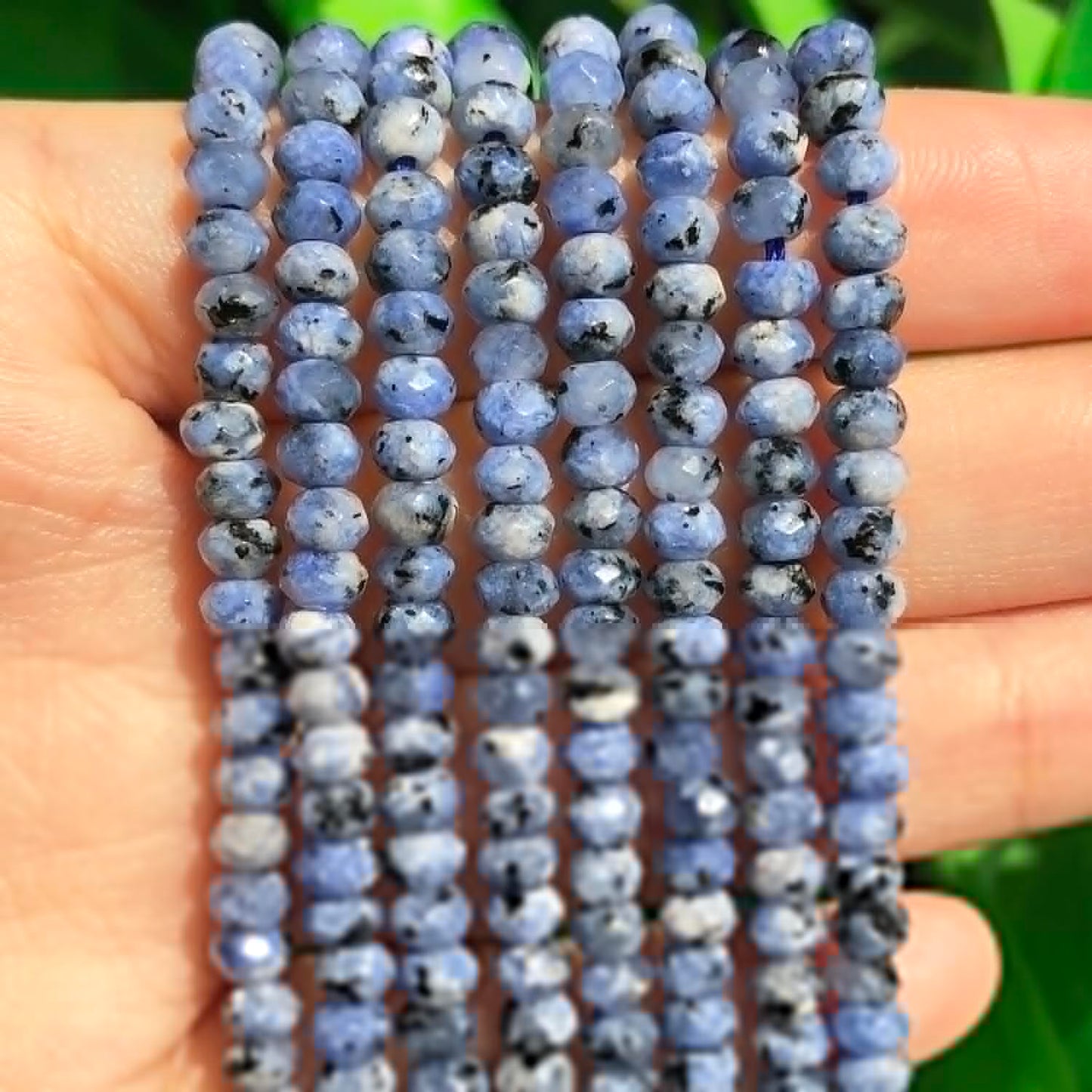 2 String 220PCS 3x5mm Natural K2 Color Beads for Jewelry Making, Songxi Facted Loose Gemstone Beads for DIY Bracelet Necklace Making Supplies with Energy Healing Chakra Power
