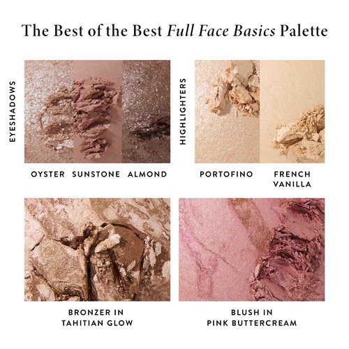 LAURA GELLER NEW YORK Baked Starter Kit - Full Coverage: Double Take Powder Foundation, Light and Best of the Best Face Palette and Retractable Angled Kabuki Brush