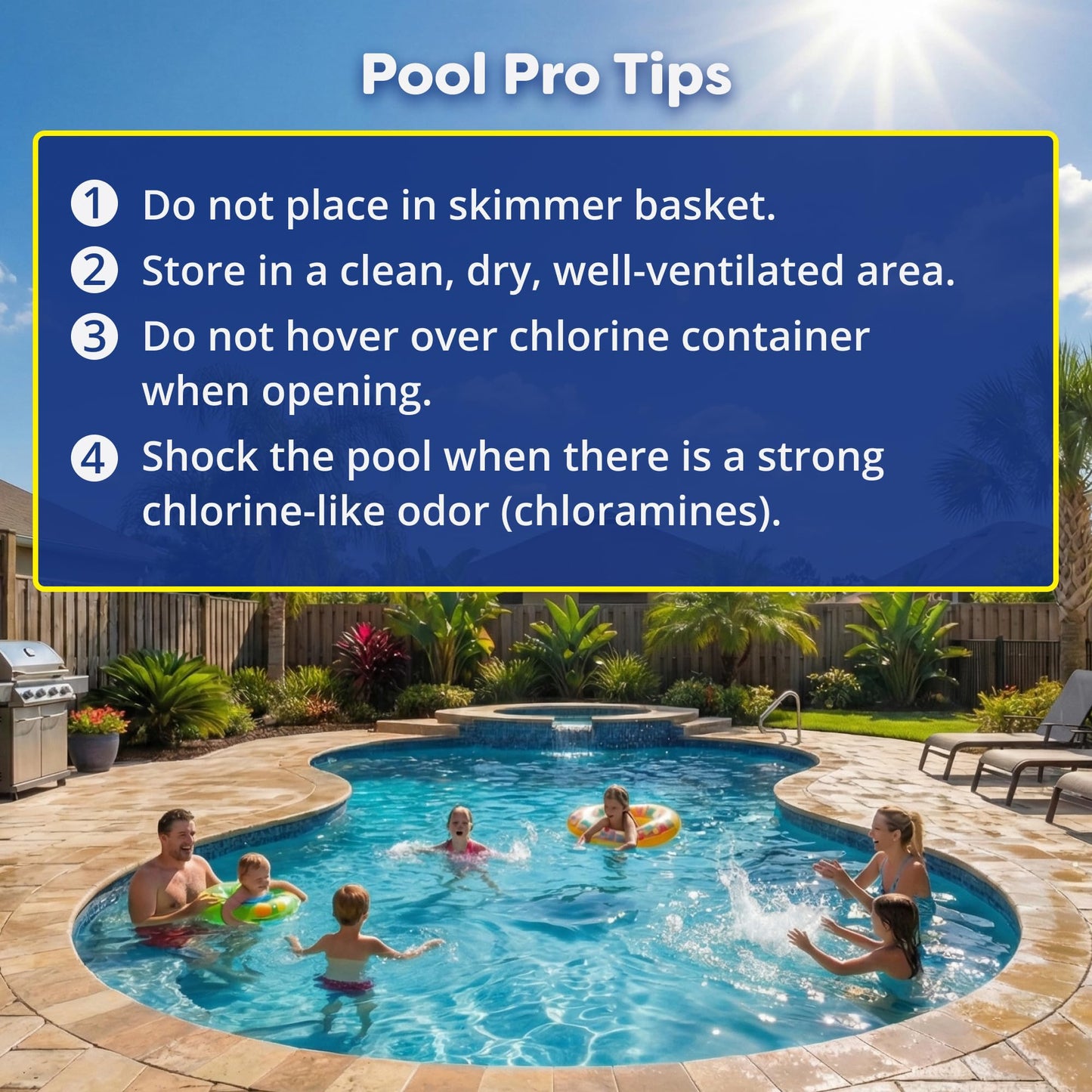 In The Swim 3 Inch Stabilized Chlorine Tablets for Sanitizing Swimming Pools - Individually Wrapped, Slow Dissolving - 90% Available Chlorine - Tri-Chlor - 10 Pounds