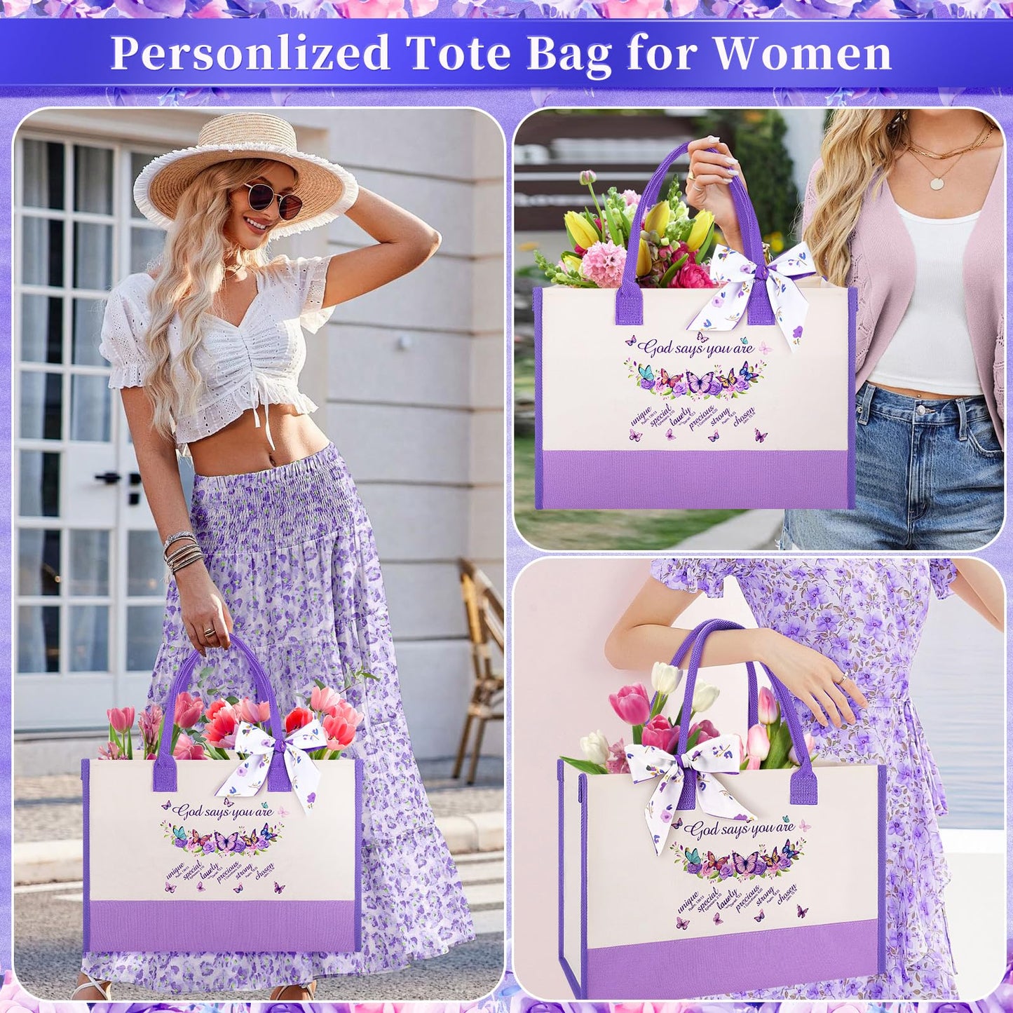 13PCS Christian Gifts for Women Faith, Purple Inspirational Gifts for Women,Christian Birthday Baskets,Get Well Soon Baskets for Her Mom,Friends,Sister,Wife,Girlfriends Birthday Gifts