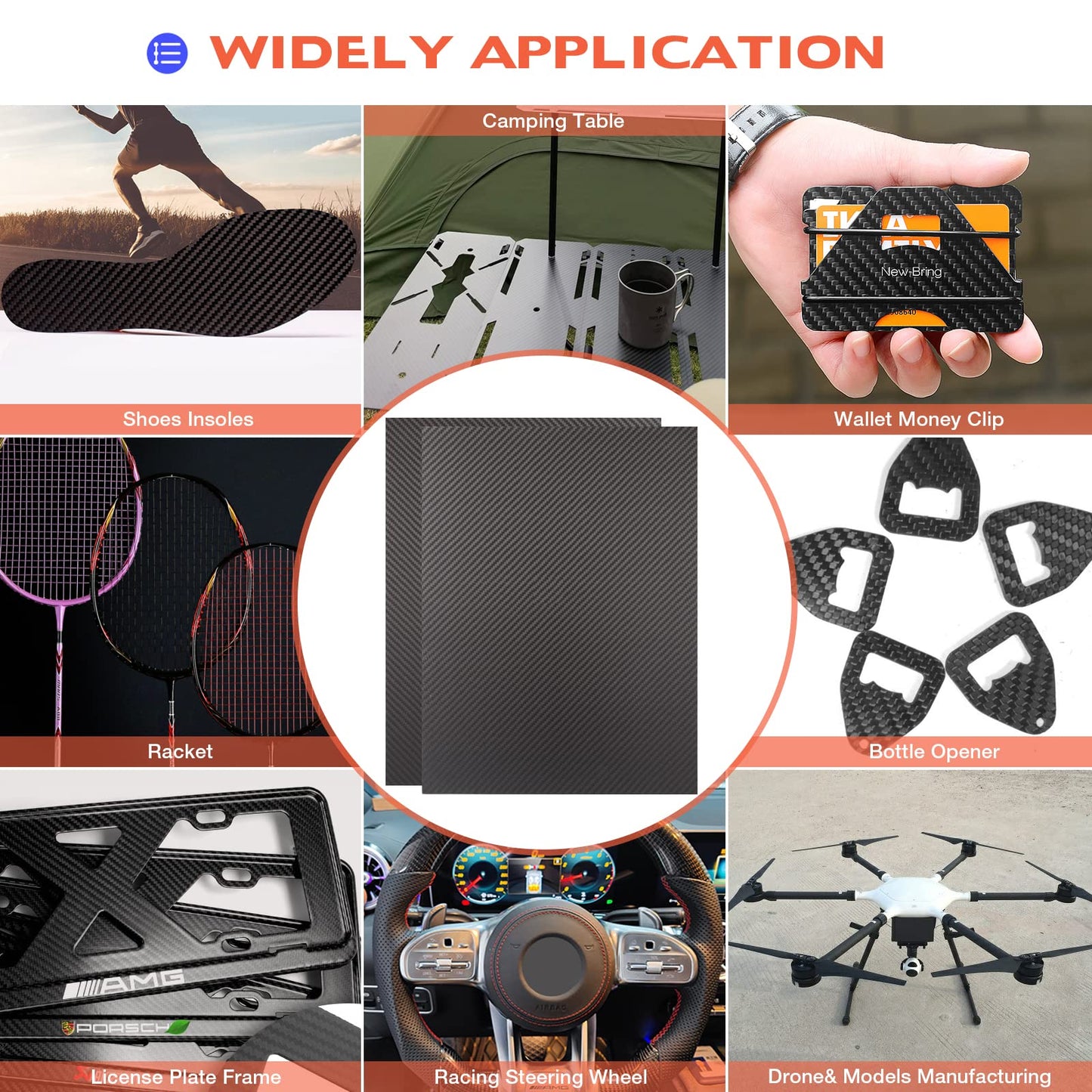 ARRIS 400x500x 5mm Carbon Fiber Sheet, 0.5mm 1mm 1.5mm 2mm 2.5mm 3mm 4mm 4.5mm 6mm Thickness Available 3K Carbon Fiber Plate Twill Matte Pannel Sheets