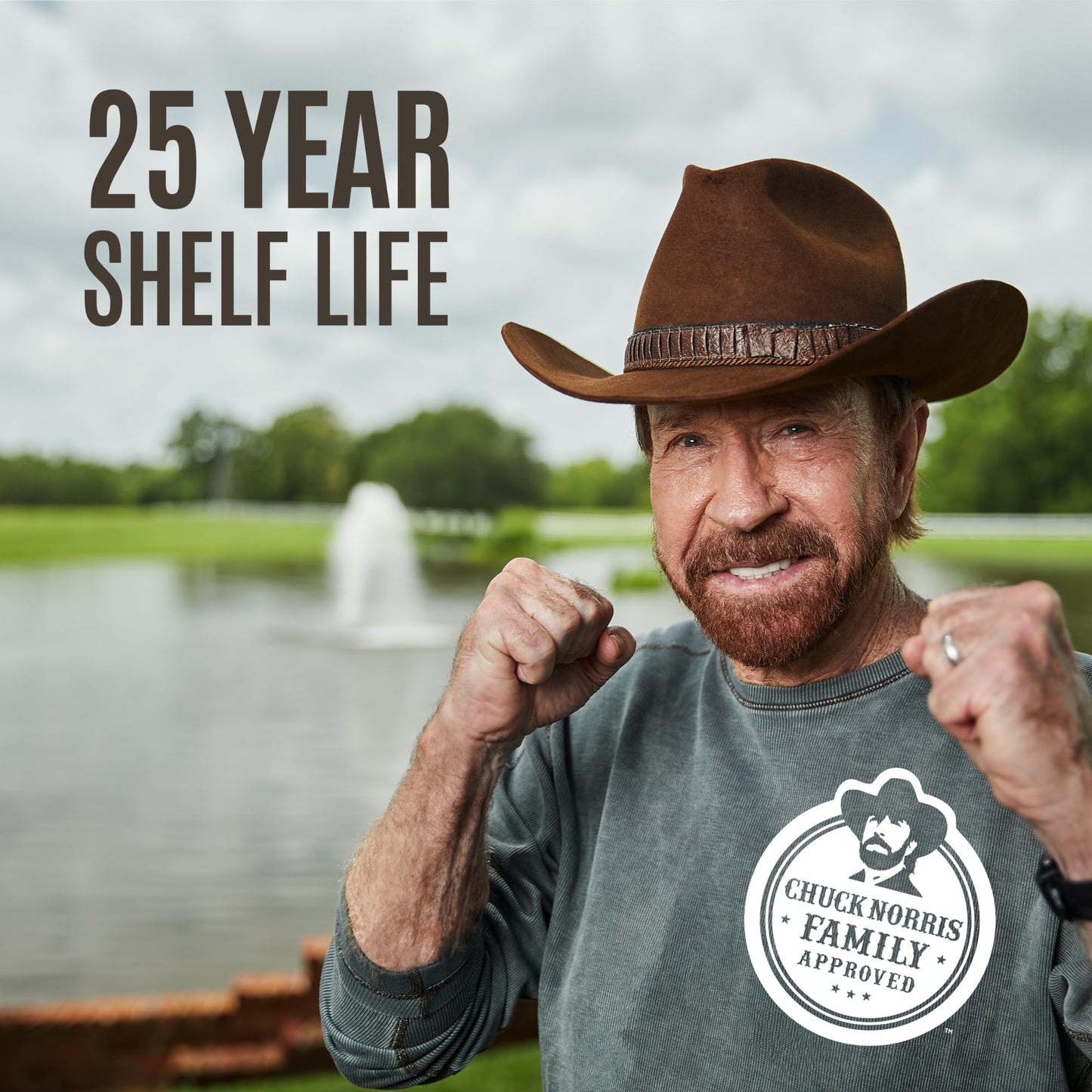 by Chuck Norris Roundhouse Provisions 3 Day, 26 servings Emergency Meal Kit, Grab-and-Go, Premade, Disaster Prep, Hiking, Survival, Adventure, Camping Food, 25 Year Shelf Life.