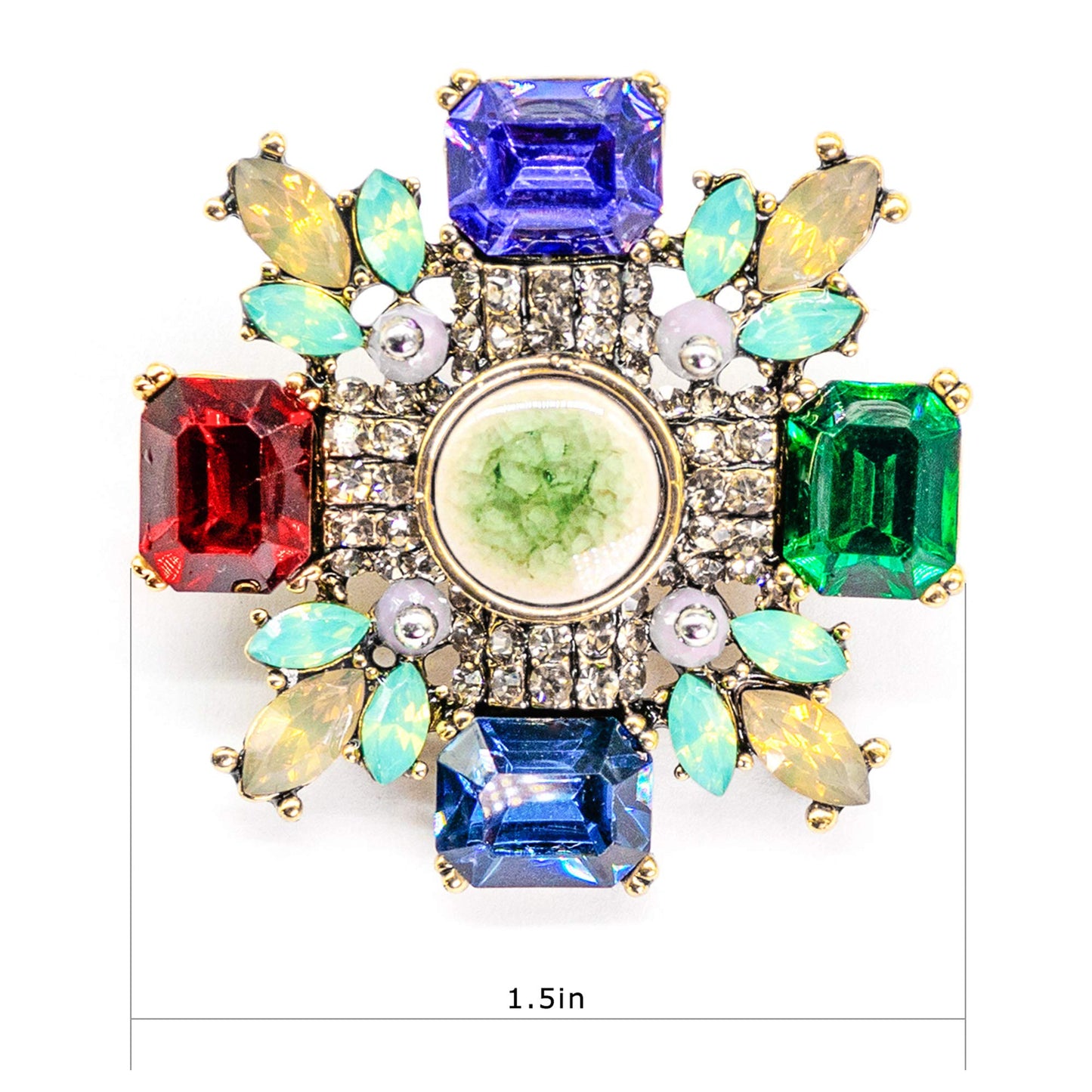 SinglinArt Brooches for Women Girls Fashion Crystal Rhinestone Statement Jewelry